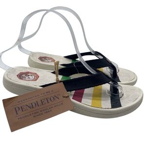Pendleton Womens Shoes Glacier National Park Flip Flop Sandals Sz 7 Casual NEW